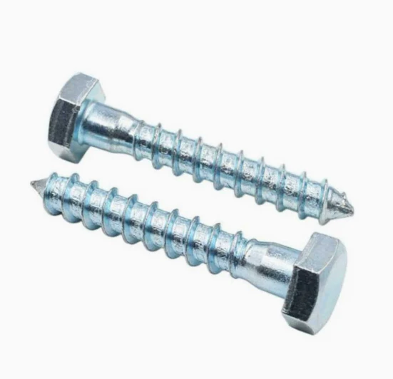 Wholesale DIN 571 Hex Lag Screws Carbon Steel Zinc Plated Self Tapping Wood Screws price