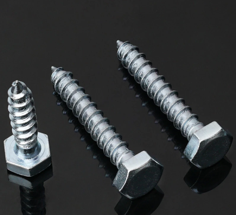 Wholesale DIN 571 Hex Lag Screws Carbon Steel Zinc Plated Self Tapping Wood Screws suppliers