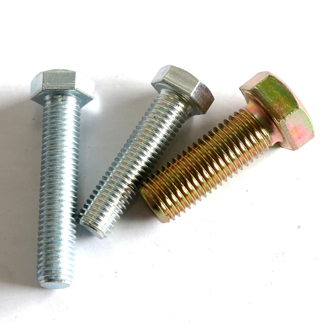 High Tensile Grade 10.9 Carbon Steel Yellow Zinc Hex Bolt Full Thread best